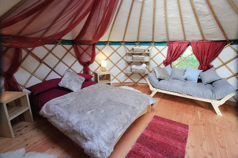 Cloudhouse Glamping Yurt interior - The Glamping Association