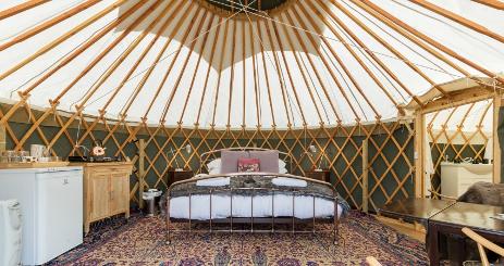 Alexander House - glamping Yurt interior
