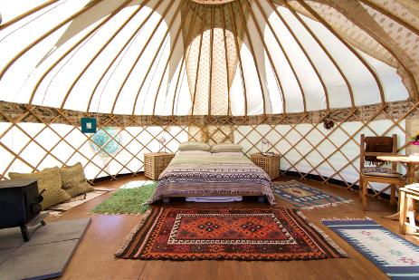 Cotna Eco Retreat Yurt Glamping interior