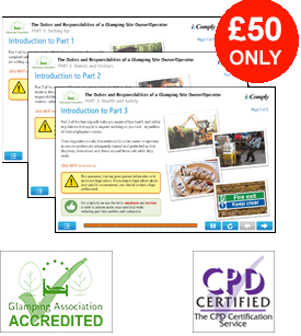 Glamping Training Courses from the glamping association and i2comply
