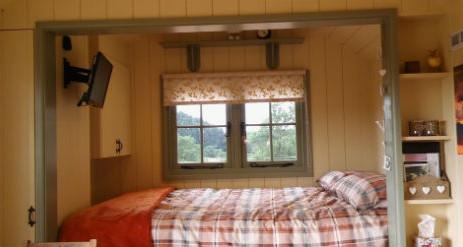 Holly Water Holidays Glamping Shepherd Hut interior