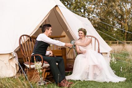 Horsley Hale Farm Glamping Bell tent for weddings