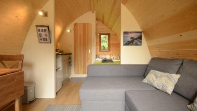 Llanfair Hall Pod glamping interior