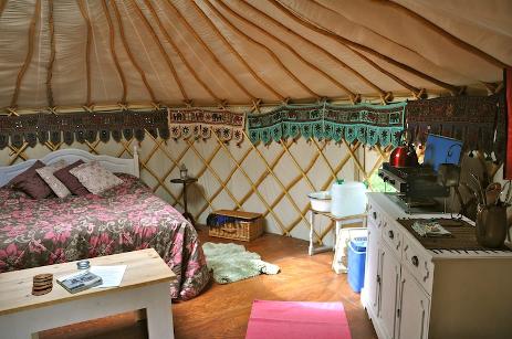 Wowo Campsite glamping Yurt interior
